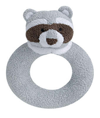 Angel Dear soft Ring Rattle - Raccoon